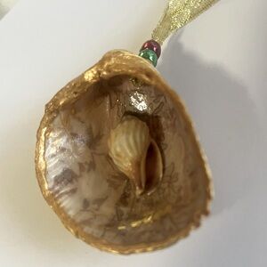 Genuine Sea Shell Hand Crafted Christmas Ornament